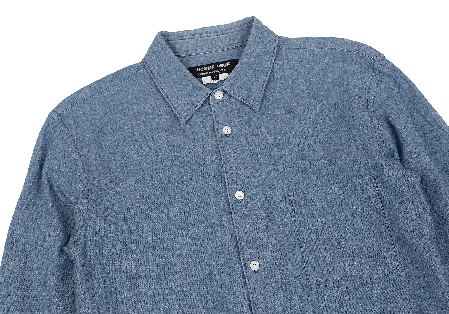 comme des garcons homme シャンブレーシャツ 80s COMME des GARCONS HOMMEブラックシャンブレーシャツ80s