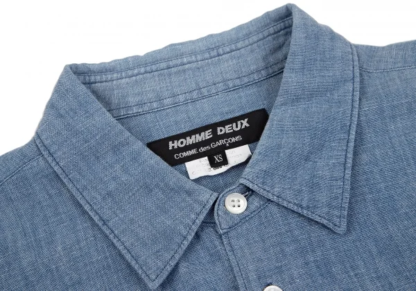 COMME DES GARÇONS HOMME DEUX シャンブレー シャツ コムデギャルソン オムドゥCOMME des GARCONS HOMME DEUX 袖