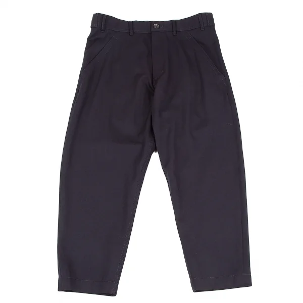 コムデギャルソン オムドゥCOMME des GARCONS HOMME DEUX ウールギャバサイドシンチパンツ 紺XS K-118299_001