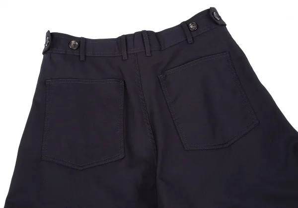 コムデギャルソン オムドゥCOMME des GARCONS HOMME DEUX ウールギャバサイドシンチパンツ 紺XS K-118299_011