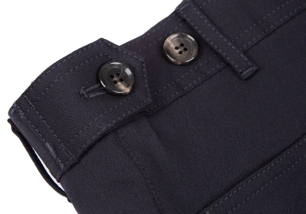 コムデギャルソン オムドゥCOMME des GARCONS HOMME DEUX ウールギャバサイドシンチパンツ 紺XS K-118299_012
