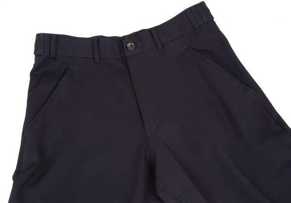 コムデギャルソン オムドゥCOMME des GARCONS HOMME DEUX ウールギャバサイドシンチパンツ 紺XS K-118299_002