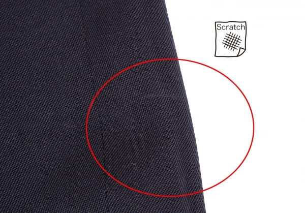 コムデギャルソン オムドゥCOMME des GARCONS HOMME DEUX ウールギャバサイドシンチパンツ 紺XS K-118299_007