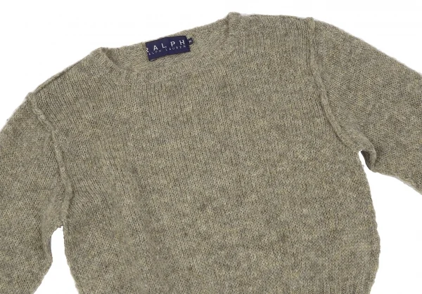 ラルフローレンRalph Lauren ウールアウトシームニットセーター カーキM K-118305_003