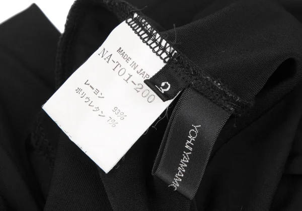 Yohji Yamamoto NOIR Rayon Stretch High Neck T Shirt K-118349_012