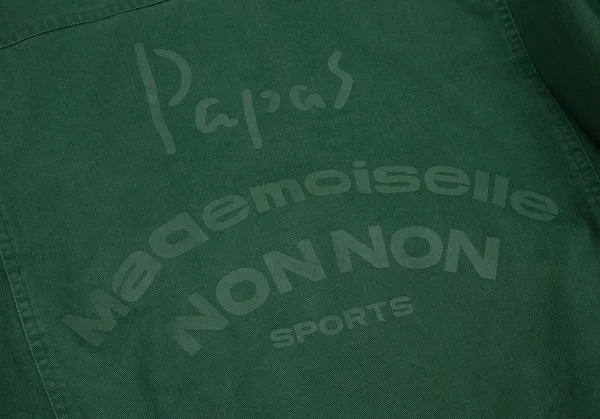 パパスPapas ロゴプリントスイングトップジャケット 緑L K-118363_017
