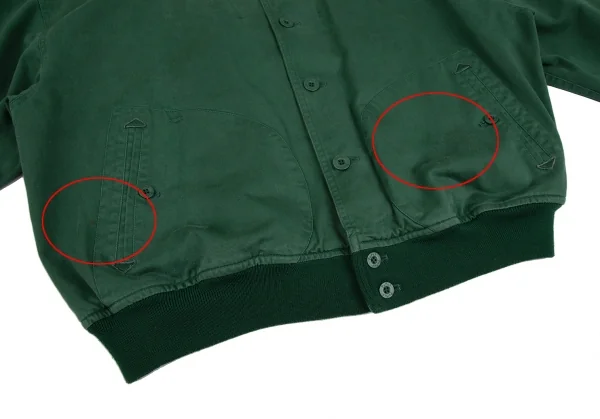 パパスPapas ロゴプリントスイングトップジャケット 緑L K-118363_009