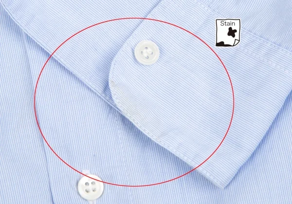 パパスPapas マイクロストライプ長袖シャツ 水色L K-118368_009