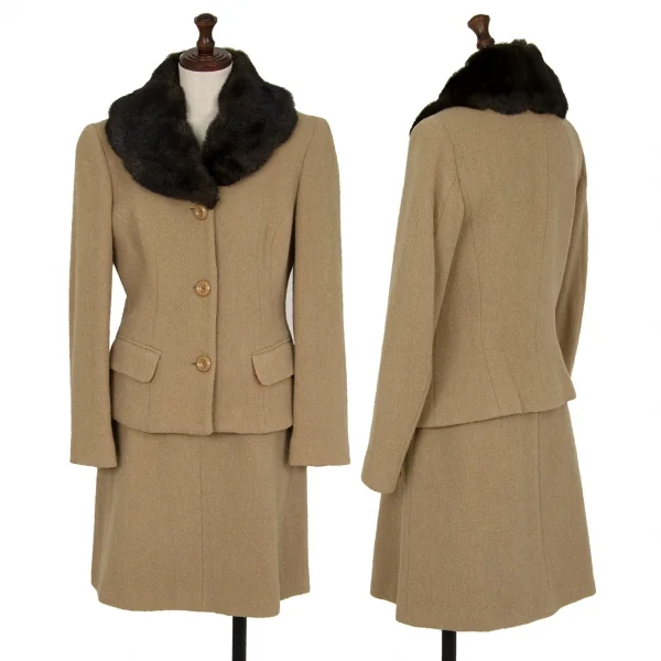 ディーアンドジーD&G ネップウールスカート ベージュ26/40 K-118384_012