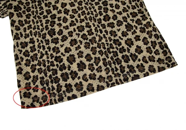 フェンディFENDI レオパードプリントメッシュTシャツ ベージュ茶黒42 K-118393_006