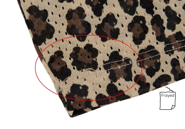 フェンディFENDI レオパードプリントメッシュTシャツ ベージュ茶黒42 K-118393_007