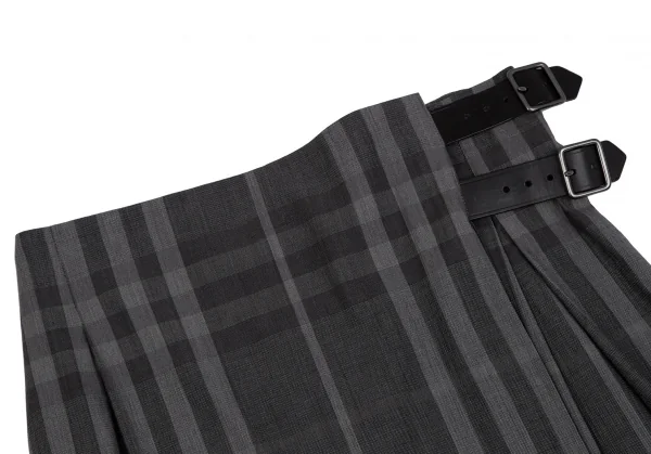 バーバリーブリットBurberry Brit チェックベルテッドラップミニスカート グレー6 K-118396_003