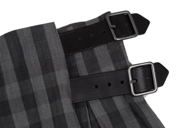 バーバリーブリットBurberry Brit チェックベルテッドラップミニスカート グレー6 K-118396_004