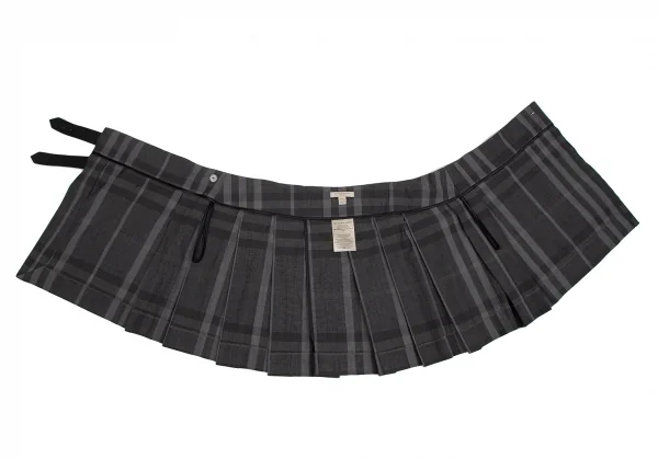 バーバリーブリットBurberry Brit チェックベルテッドラップミニスカート グレー6 K-118396_008
