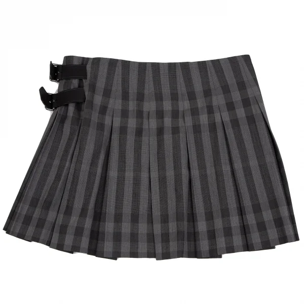 バーバリーブリットBurberry Brit チェックベルテッドラップミニスカート グレー6 K-118396_009