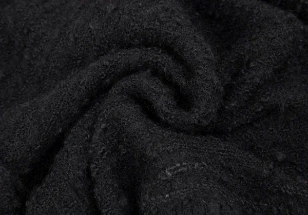 ジュンヤワタナベ コムデギャルソンJUNYA WATANABE COMME des GARCONSフリンジツイードノーカラージャケット 黒M K-118399_013