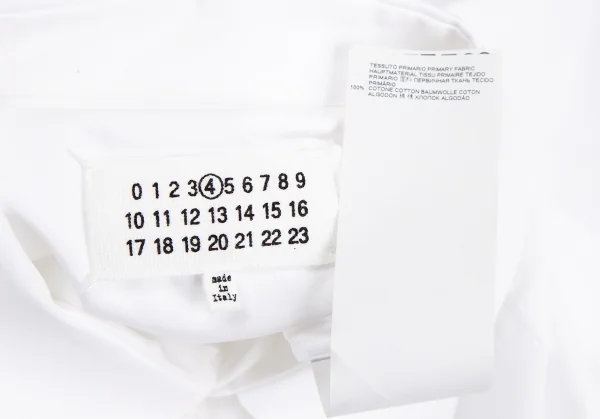 メゾンマルタンマルジェラMaison Martin Margiela 4 オーバーサイズ半袖シャツワンピース 白XS K-118407_016