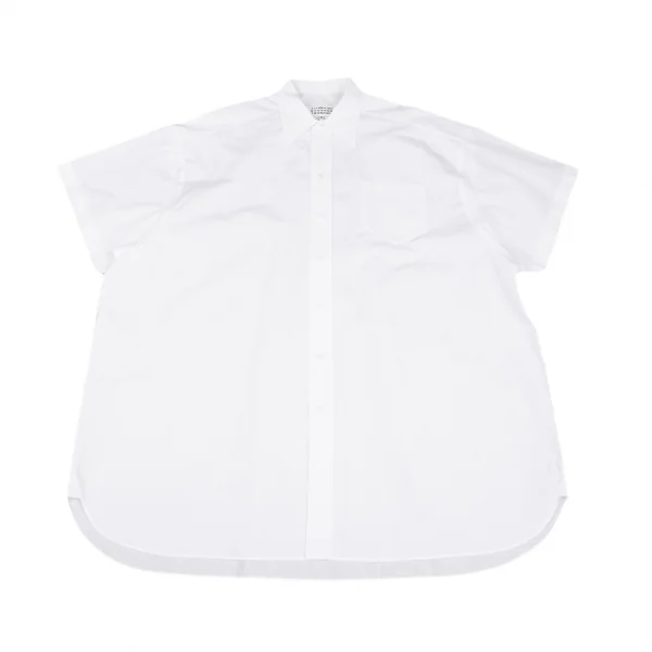 メゾンマルタンマルジェラMaison Martin Margiela 4 オーバーサイズ半袖シャツワンピース 白XS K-118407_002