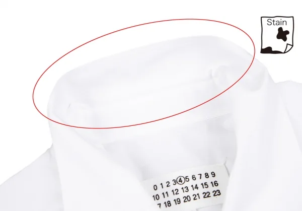 メゾンマルタンマルジェラMaison Martin Margiela 4 オーバーサイズ半袖シャツワンピース 白XS K-118407_004