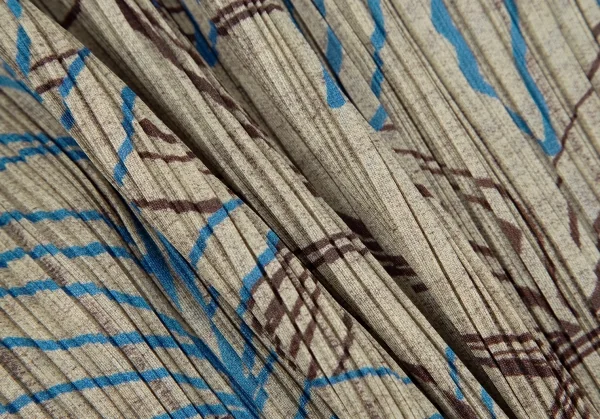 プリーツプリーズPLEATS PLEASE ボタニカルプリントハイネックカットソー ベージュ青3 K-118411_011