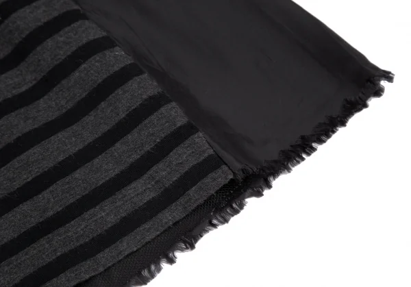 サカイラックsacai luck 切替天竺ボーダーワンピース 黒チャコールM位 K-118412_011