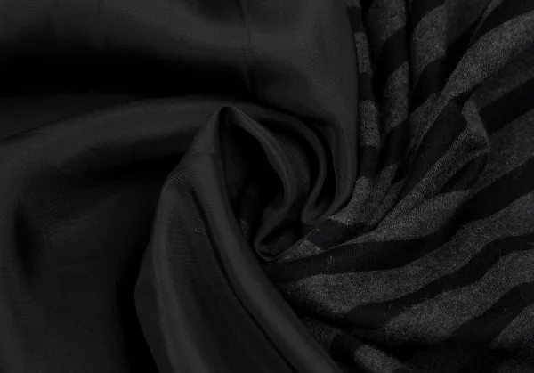 サカイラックsacai luck 切替天竺ボーダーワンピース 黒チャコールM位 K-118412_018