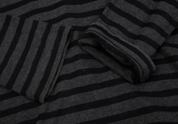 サカイラックsacai luck 切替天竺ボーダーワンピース 黒チャコールM位 K-118412_009