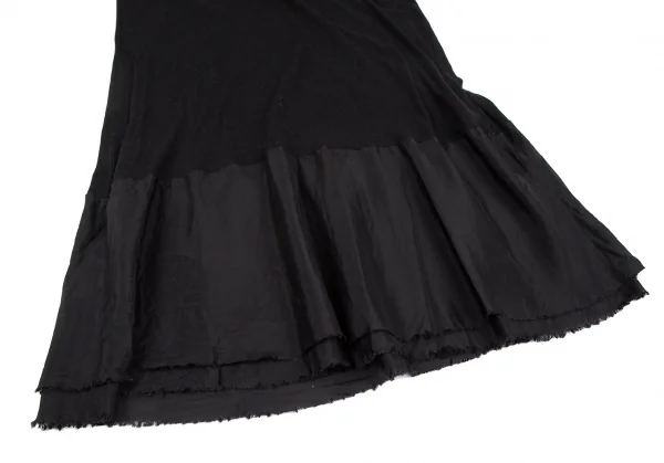 サカイラックsacai luck 裾キュプラ切替天竺ワンピース 黒1 K-118414_010