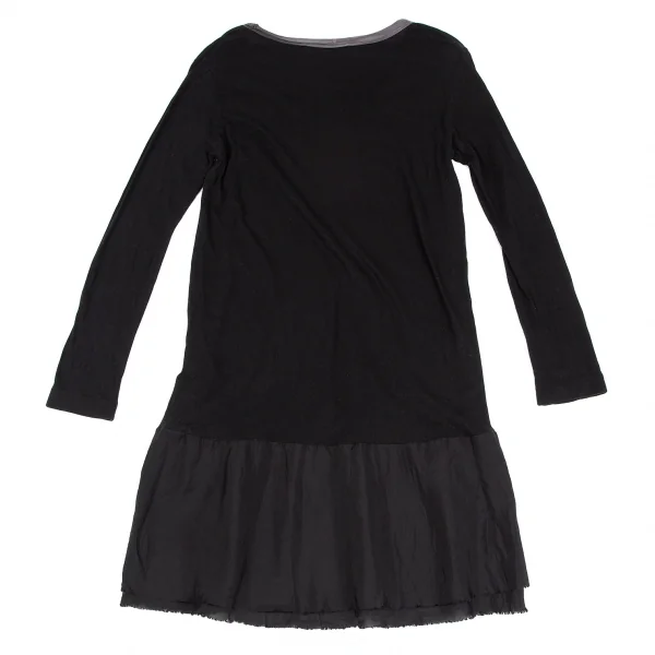 サカイラックsacai luck 裾キュプラ切替天竺ワンピース 黒1 K-118414_013