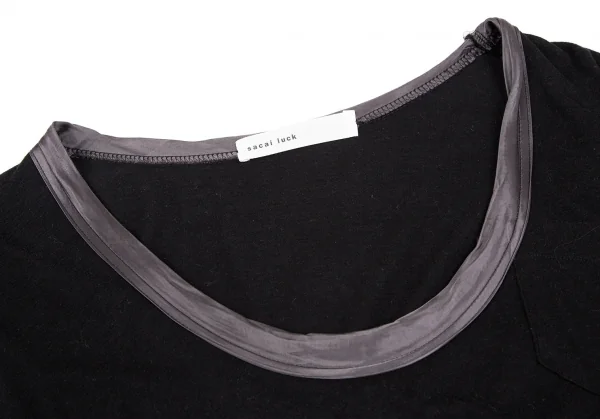 サカイラックsacai luck 裾キュプラ切替天竺ワンピース 黒1 K-118414_006