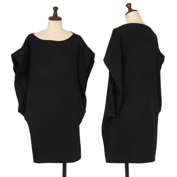 リミフゥLIMI feu ウールギャバドルマンチュニック 黒S K-118433_001