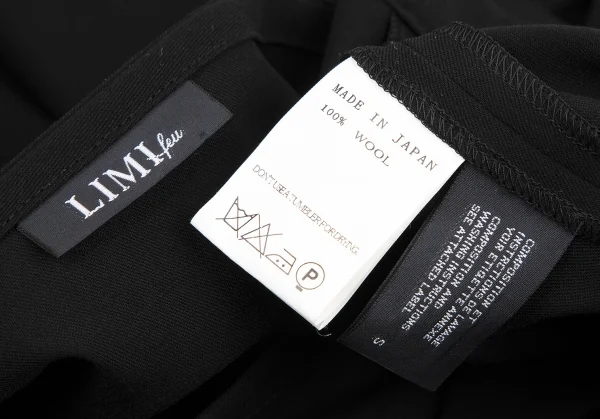 リミフゥLIMI feu ウールギャバドルマンチュニック 黒S K-118433_011