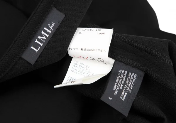 リミフゥLIMI feu ウールギャバドルマンチュニック 黒S K-118433_012