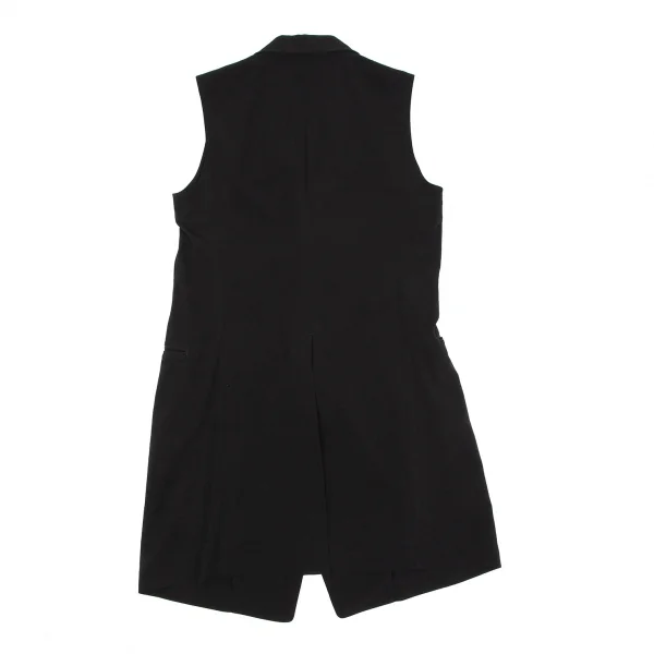 Y's Triacetate Poly Shawl Collar Long Vest K-118438_012