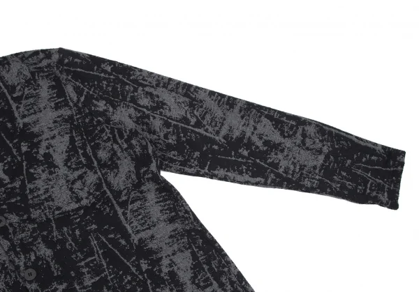 エンポリオ アルマーニEMPORIO ARMANI ジャガードカーディガン 黒グレーXL K-118450_004