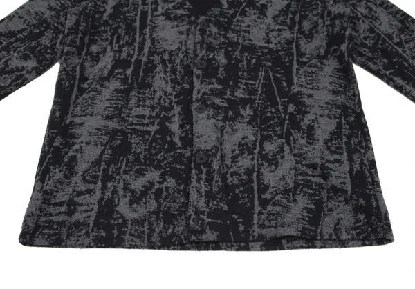 エンポリオ アルマーニEMPORIO ARMANI ジャガードカーディガン 黒グレーXL K-118450_007