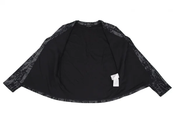 エンポリオ アルマーニEMPORIO ARMANI ジャガードカーディガン 黒グレーXL K-118450_008