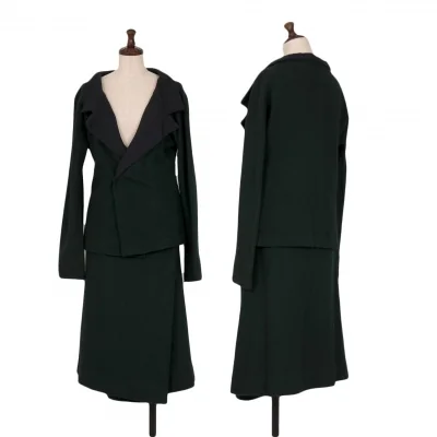Y's Dyed Wool Knit Jacket & Skirt