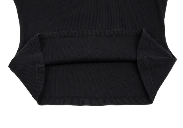 ジャンポールゴルチエ クラシックJean Paul GAULTIER CLASSIQUE スクエアネックリブTシャツ 黒40 K-118478_007