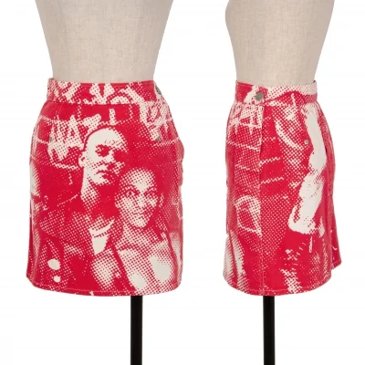 ゴルチエジーンズGAULTIER JEAN'S グラフィックミニスカート 赤白