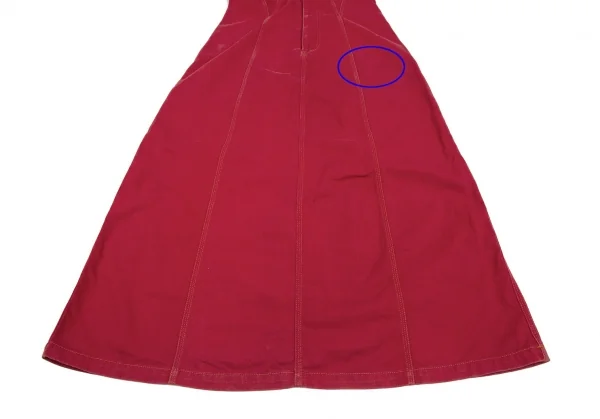 ゴルチエジーンズGAULTIER JEAN'S サスペンダーショルダージャンパースカート 赤40 K-118491_010