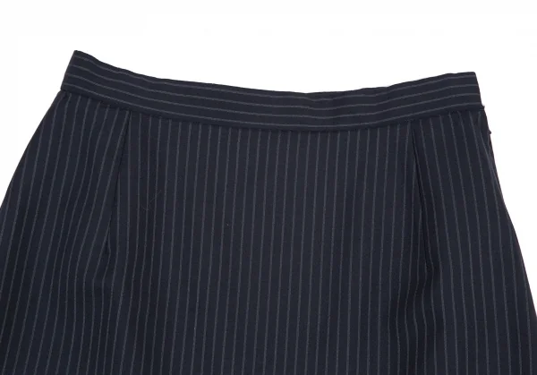 ジュンヤワタナベマンピンク コムデギャルソンJUNYA WATANABE MAN PINK COMME des GARCONS レースフリル装飾ストライプスカート 紺オフS K-118496_003