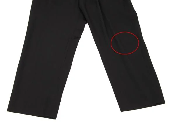 ヨウジヤマモト プールオムYohji Yamamoto POUR HOMME ウールギャバサイドベルトツータックパンツ 黒4 K-118508_010