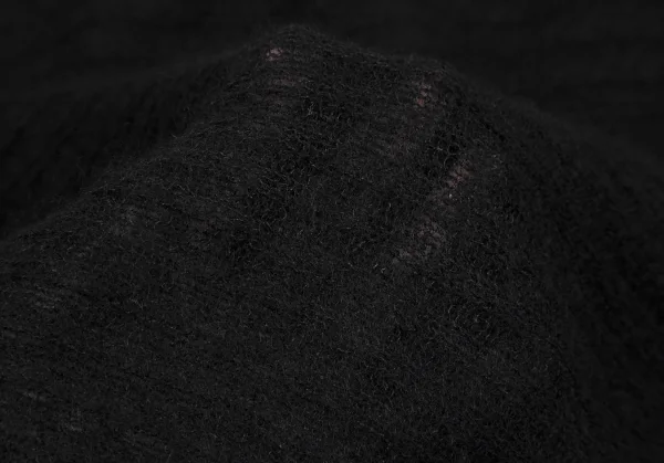 イッセイミヤケISSEY MIYAKE 132 5. モヘヤ混タートルネックポンチョニット 黒2 K-118510_010