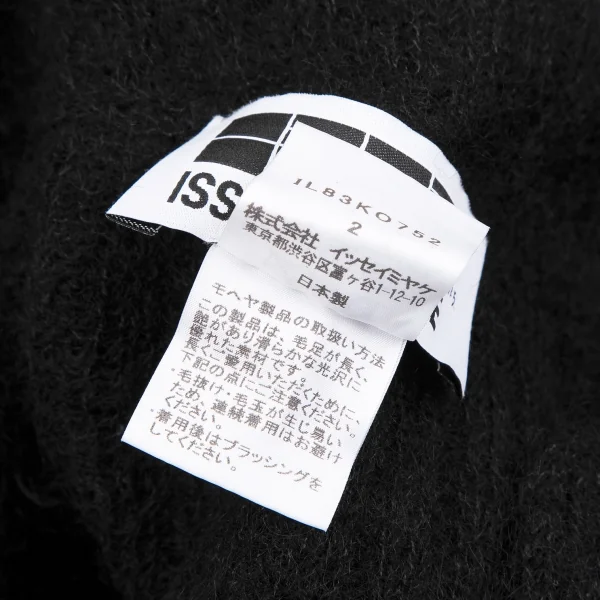 イッセイミヤケISSEY MIYAKE 132 5. モヘヤ混タートルネックポンチョニット 黒2 K-118510_012