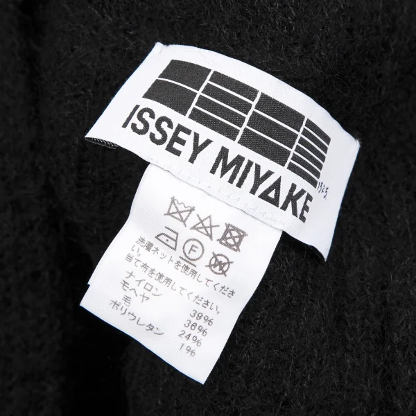 イッセイミヤケISSEY MIYAKE 132 5. モヘヤ混タートルネックポンチョニット 黒2 K-118510_013