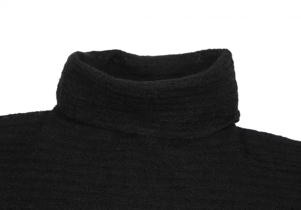 イッセイミヤケISSEY MIYAKE 132 5. モヘヤ混タートルネックポンチョニット 黒2 K-118510_004