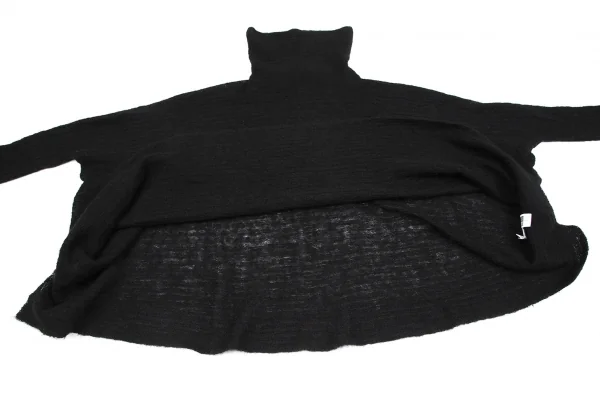 イッセイミヤケISSEY MIYAKE 132 5. モヘヤ混タートルネックポンチョニット 黒2 K-118510_008