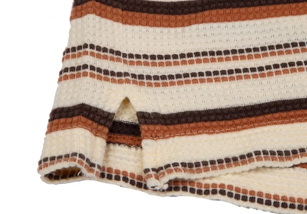 ケンゾー オムKENZO HOMME  オルタネイトボーダーサーマルTシャツ ベージュ茶F K-118524_006