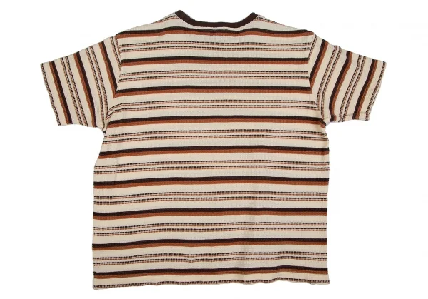 ケンゾー オムKENZO HOMME  オルタネイトボーダーサーマルTシャツ ベージュ茶F K-118524_008